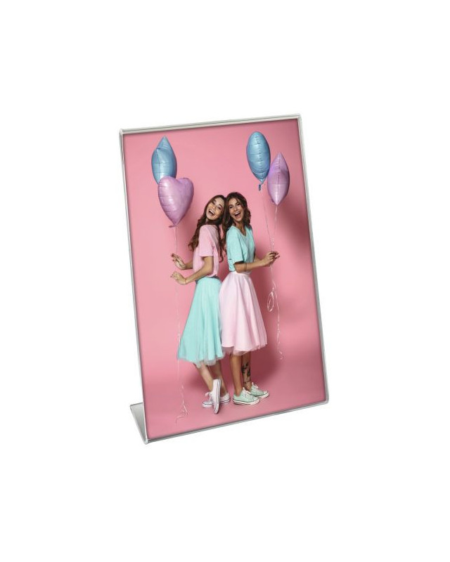 Hama Portrait Picture Frame, Acrylic, 13 x 18 cm Pictures, L-Shaped Stand