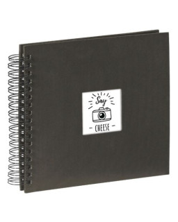 Hama Fine Art Spiral Photo Album, 28 x 24 cm, 50 Black Pages (100 Photos), Black
