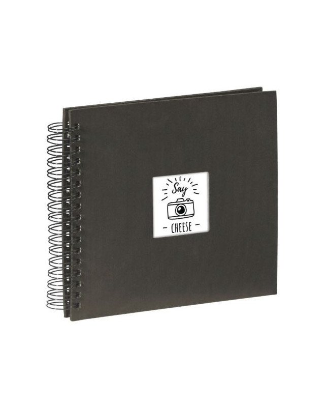 Hama Fine Art Spiral Photo Album, 28 x 24 cm, 50 Black Pages (100 Photos), Black
