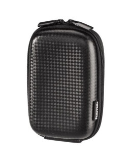 Hama Hardcase 60H Carbon Style Compact Camera Case, Belt Loop, Neck Strap, Black, 6.5 x 3 x 10.5 cm Compartment