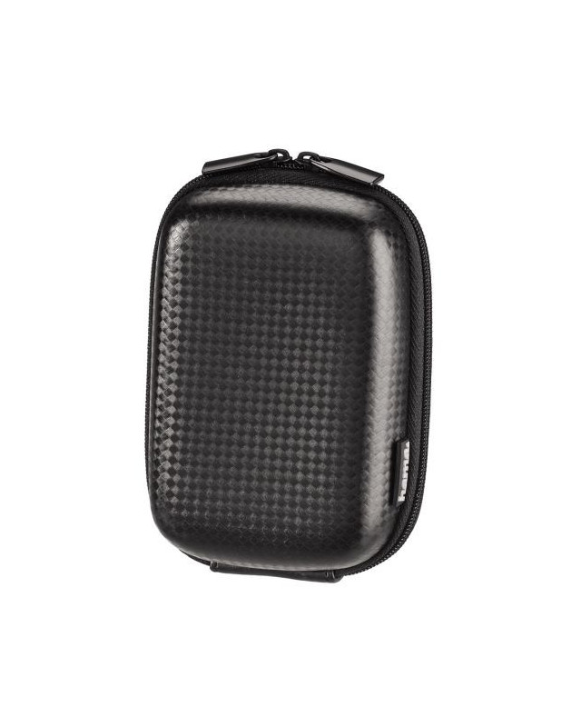 Hama Hardcase 60L Carbon Style Compact Camera Case, Belt Loop, Neck Strap, Black, 7 x 4 x 11 cm Compartment