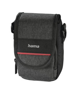 Hama Valletta 90P Compact Camera Case, Belt Loop, Shoulder Strap, Black, 7.5 x 5.2 x 13 cm Compartment