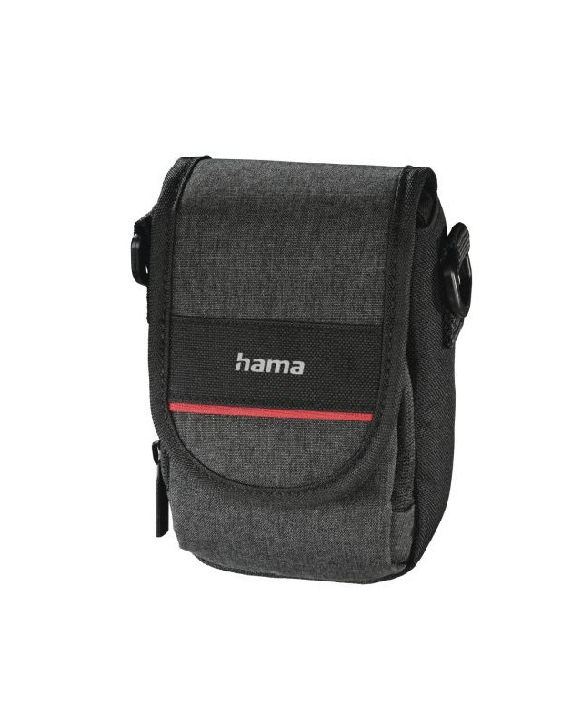 Hama Valletta 90P Compact Camera Case, Belt Loop, Shoulder Strap, Black, 7.5 x 5.2 x 13 cm Compartment