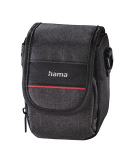 Hama Valletta 90 Compact Camera Case, Belt Loop, Shoulder Strap, Black, 9 x 8 x 13 cm Compartment