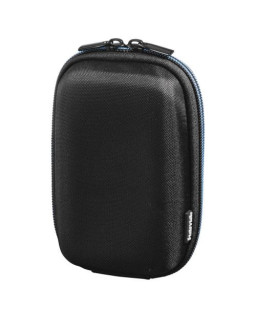 Hama Hardcase Zip 80M Camera Case, Belt Loop, Neck Strap, Black/Blue, 7.5 x 4.5 x 12.5 cm Compartment