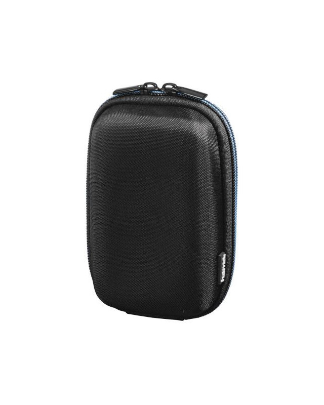 Hama Hardcase Zip 80M Camera Case, Belt Loop, Neck Strap, Black/Blue, 7.5 x 4.5 x 12.5 cm Compartment