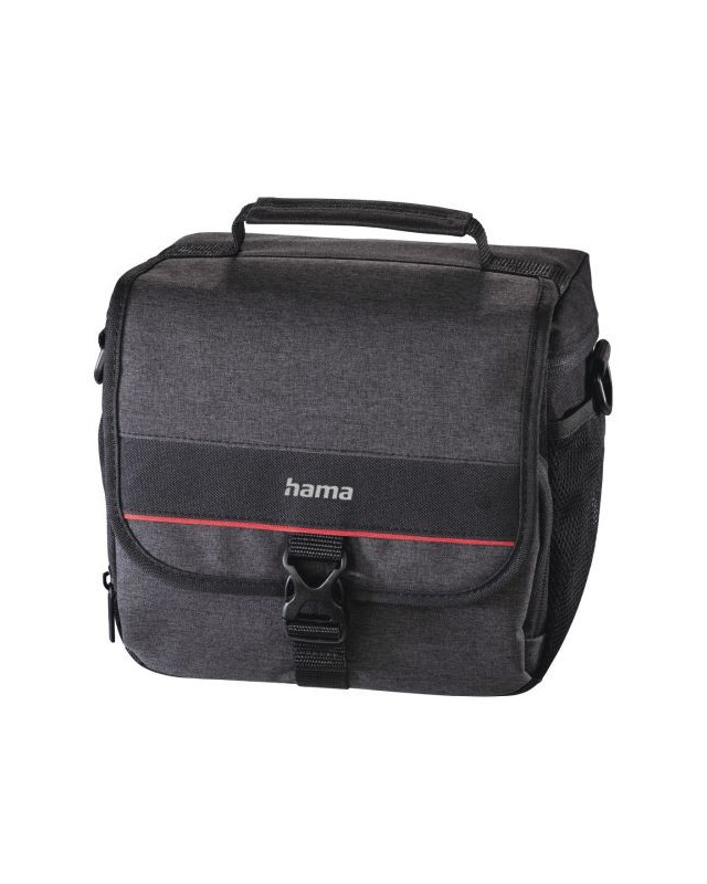 Hama Valletta 130 Camera Bag, Belt Loop, Shoulder Strap, Removable Divider, Black, 20 x 11 x 17 cm Compartment