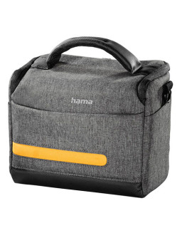 Hama Terra 130 Camera Bag, Shoulder Strap, Trolley Strap, Removable Divider, Grey, 20 x 10.5 x 16.5 cm Compartment