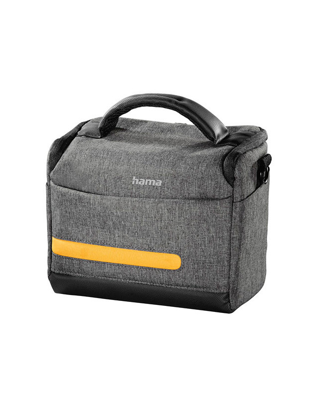 Hama Terra 130 Camera Bag, Shoulder Strap, Trolley Strap, Removable Divider, Grey, 20 x 10.5 x 16.5 cm Compartment