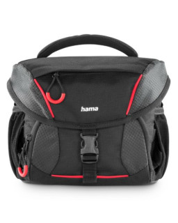 Hama Phoenix 130 Camera Bag, Multiple Pockets, Trolley Strap, Rain Protection Hood, Tripod Holders, Black, 23.5 x 16.5 x 20 cm Compartment