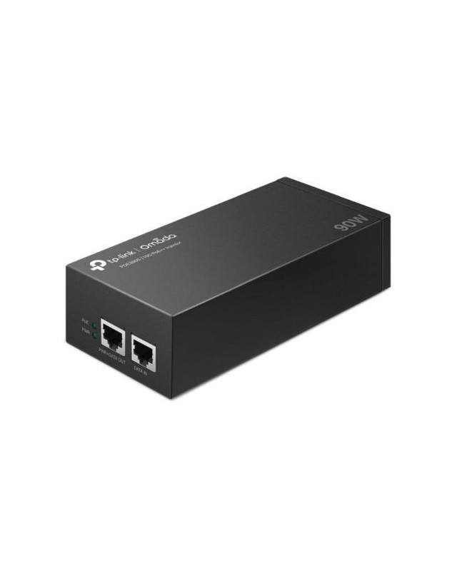 TP-LINK (POE380S) Omada 90W 10G PoE++ Injector, 2x 10Gbps Ports, Up to 90W, Wall-Mounting/Desktop