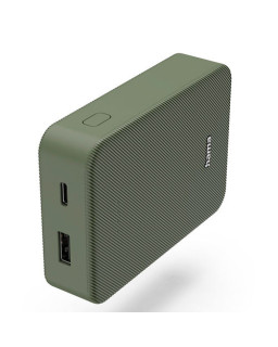 Hama Colour 10 Green 10000mAh Fast Charge Powerbank, USB-A & USB-C, LED Capacity Indicator