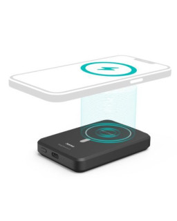 Hama MagPower5 5000mAh Wireless Charging Powerbank for Apple MagSafe Compatible Devices, Fast Charge