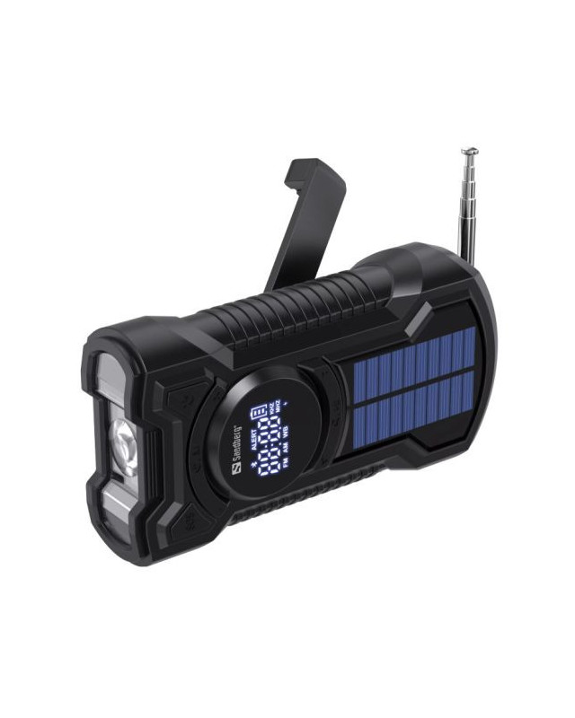 Sandberg (421-03) Survivor Radio All-in-1 5000, AM/FM Radio, 5000mAh Powerbank, Flashlight, Bluetooth Speaker, USB/Solar/Hand Crank Charging, 5 Year Warranty