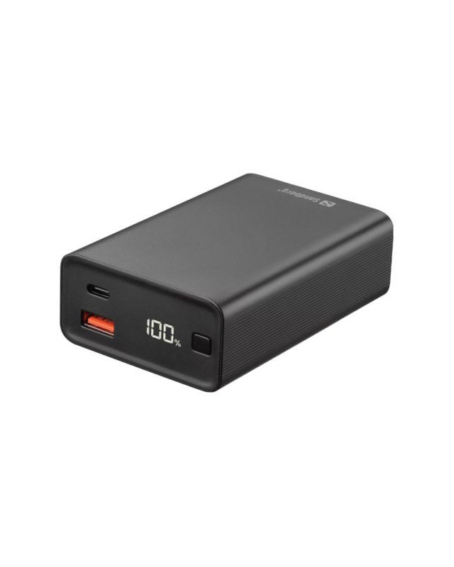 Sandberg (420-95) PD 65W 20000mAh Travel Powerbank, 1x USB-C 65W, 1x USB-A,  Low Current Support, 5 Year Warranty
