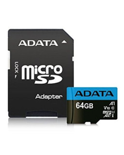 ADATA 64GB Premier Micro SDXC Card with SD Adapter, UHS-I Class 10, A1 App Performance, 85MB/s