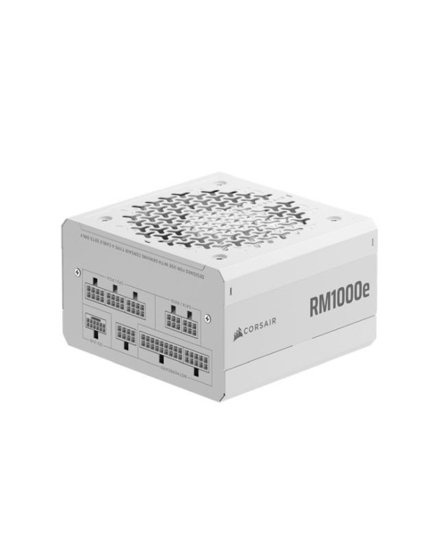 Corsair 1000W RMe Series RM1000e PSU, Fully Modular, Low-Noise, Cybenetics Gold, Zero RPM Mode, ATX 3.1, PCIe 5.1, White