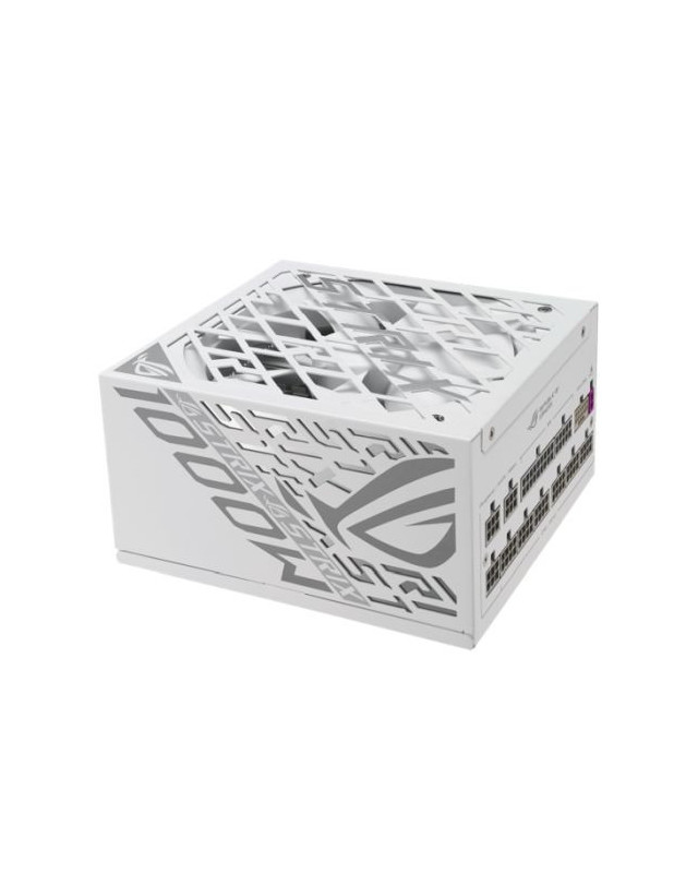 Asus ROG Strix 1000W Platinum White Edition PSU, Fully Modular, 80+ Platinum, ATX 3.1, PCIe 5.0, GaN MOSFET, Intelligent Voltage Stabilizer