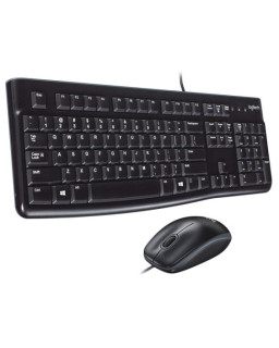 Logitech MK120 Wired Keyboard and Mouse Desktop Kit, USB, Low Profile