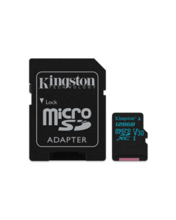 Kingston 128GB Canvas Select Plus Micro SDXC Card with SD Adapter, UHS-I Class 10, U1, A1 App Performance, 100MB/s