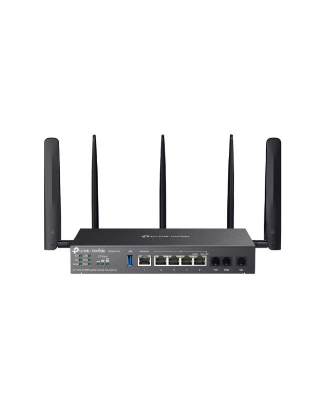 TP-LINK (DR3650v-4G) Omada 4G+ Cat6 AX3000 Wi-Fi 6 Gigabit Desktop DSL Gateway, 4G+ Cat6 up to 300Mbps, VDSL2 35b, USB, VoIP Support, Centralized Management, Mesh Tech
