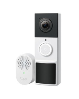 TP-LINK (TAPO D210) Smart Battery 2K 3MP Video Doorbell Camera w/ Chime, 6-Month Battery, Night Vision, AI Detection & Notification