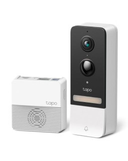 TP-LINK (TAPO D230S1) Smart Battery 2K 5MP Video Doorbell Kit w/ Hub, Night Vision, Ultra-Wide FOV, AI Detection & Notification, Anti-theft