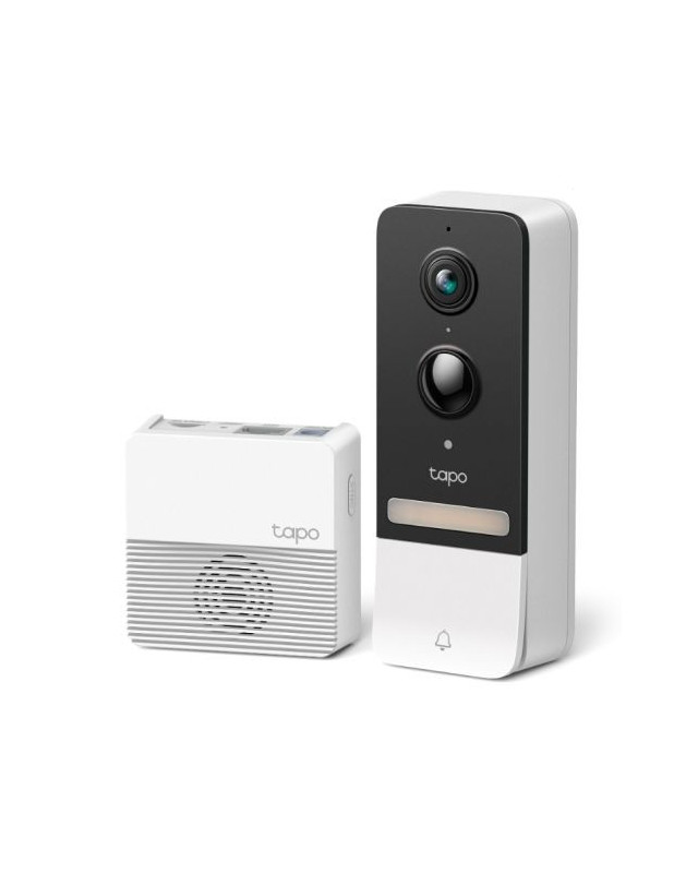 TP-LINK (TAPO D230S1) Smart Battery 2K 5MP Video Doorbell Kit w/ Hub, Night Vision, Ultra-Wide FOV, AI Detection & Notification, Anti-theft