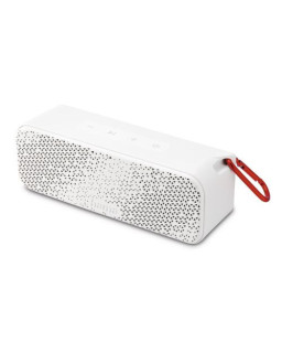 Hama PowerBrick 2.0 Bluetooth/3.5mm Jack 8W Portable Loudspeaker, 2500mAh Battery, IPX4 Waterproof, Carabiner, White