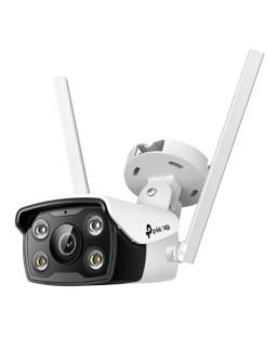 TP-LINK (VIGI C340-W 4MM) 4MP Outdoor Full-Colour Wi-Fi Bullet Network Camera w/ 4mm Lens, Spotlight LEDs, Smart Detection, Two-Way Audio, H.265+