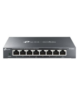 TP-LINK (RP108GE) 8-Port Gigabit Managed Reverse PoE Switch, 7 PoE Input & 1 PoE Output, DC Output, Metal Casing