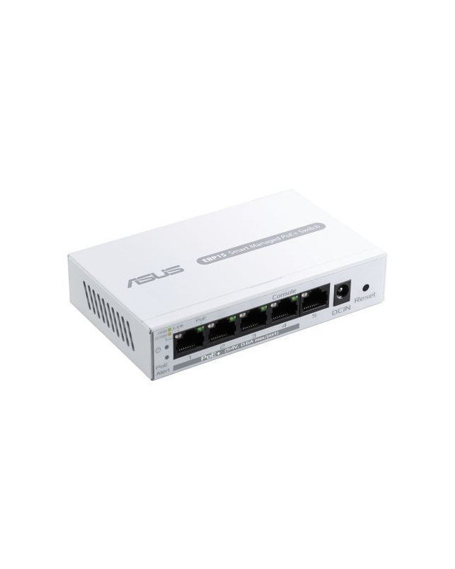 Asus (ExpertWiFi EBP15) 5-Port Gigabit Smart Managed Switch with 4-Port PoE+, 60W, Centralised Management