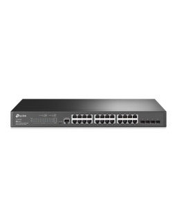 TP-LINK (SG3428) JetStream 24-Port Gigabit L2 Managed Switch with 4 SFP Slots, Console Port, Fanless, Rackmountable