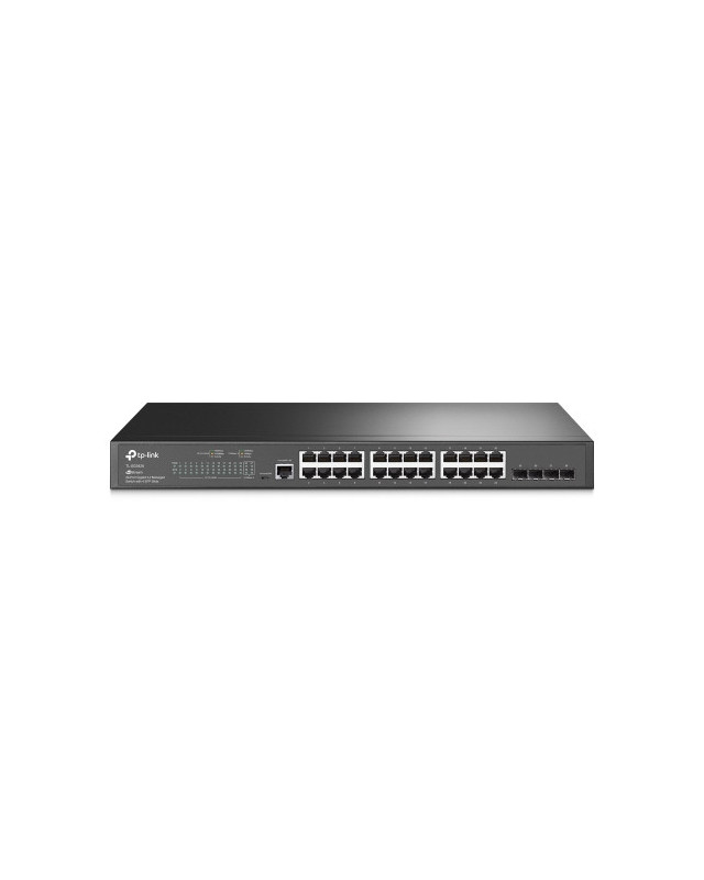 TP-LINK (SG3428) JetStream 24-Port Gigabit L2 Managed Switch with 4 SFP Slots, Console Port, Fanless, Rackmountable