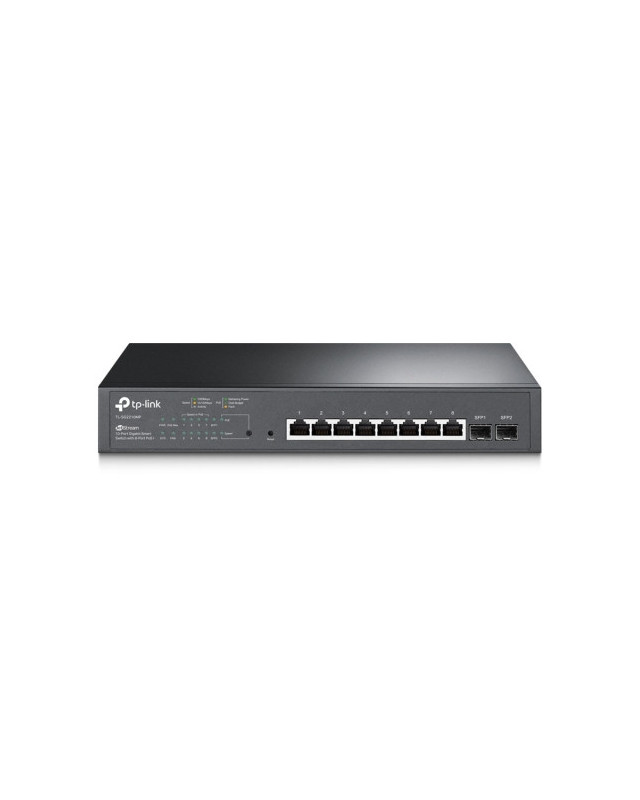 TP-LINK (SG2210MP) JetStream 10-Port Gigabit Smart Switch with 8-Port PoE+, 2 GB SFP Slots, Rackmountable