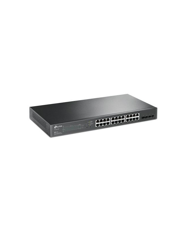 TP-LINK (SG2428P) JetStream 28-Port Gigabit Smart Switch with 24-Port PoE+, 4 GB SFP Slots, Rackmountable
