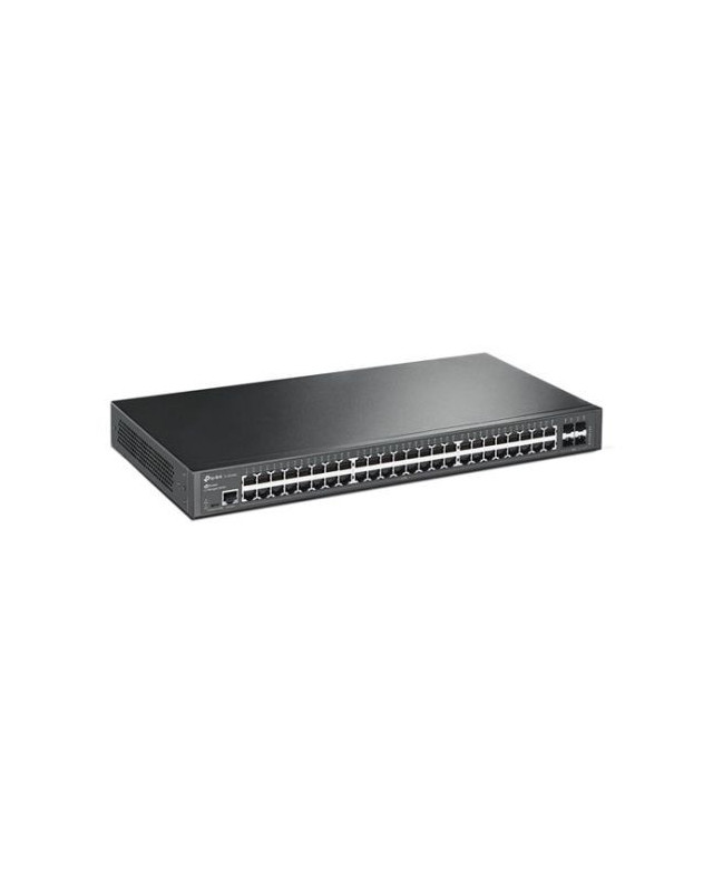 TP-LINK (SG3452) JetStream 48-Port Gigabit L2 Managed Network Switch with 4 SFP Slots, L2/L3/L4 QoS, Fanless, Rackmountable
