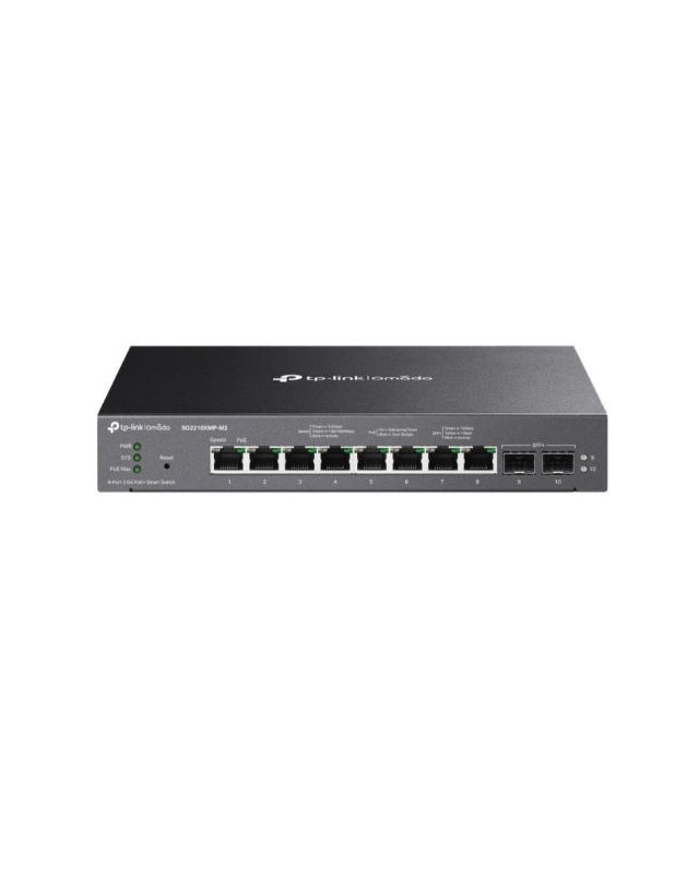 TP-LINK (SG2210XMP-M2) Omada 8-Port 2.5GBASE-T and 2-Port 10GE SFP+ Smart Switch with 8-Port PoE+