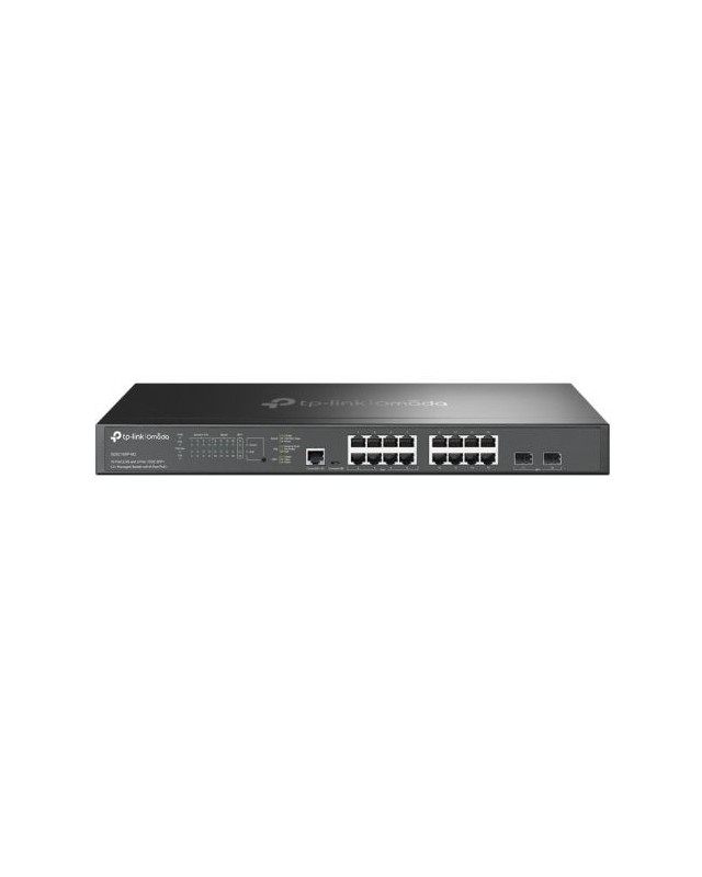 TP-LINK (SG3218XP-M2) Omada 16-Port 2.5G and 2-Port 10GE SFP+ L2+ Managed Switch with 8-Port PoE+, Rackmountable