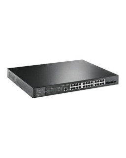 TP-LINK (SG3428XMP) JetStream 24-Port Gigabit & 4-Port 10GE SFP+ L2+ Managed Switch with 24-Port PoE+, Rackmountable