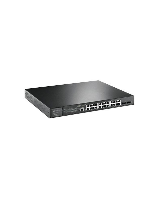 TP-LINK (SG3428XMP) JetStream 24-Port Gigabit & 4-Port 10GE SFP+ L2+ Managed Switch with 24-Port PoE+, Rackmountable