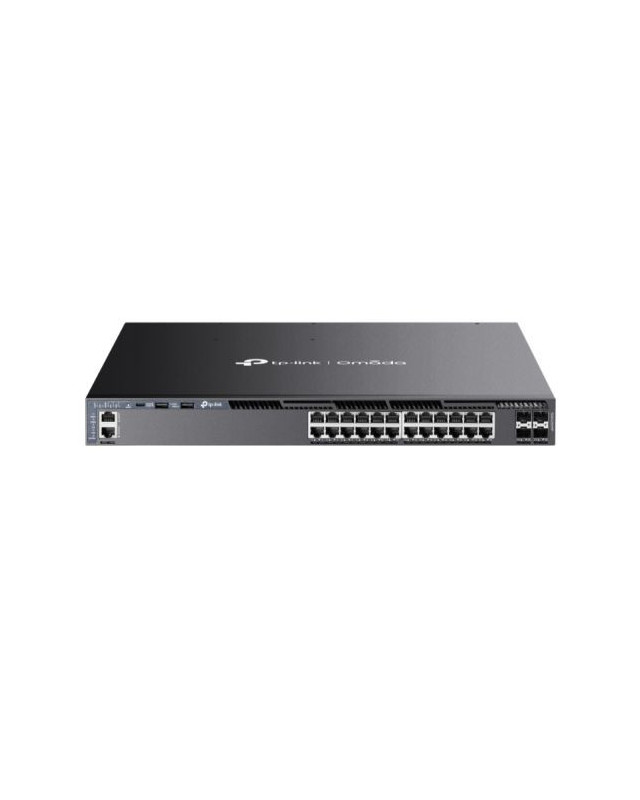TP-LINK (SG6428XHP) Omada 24-Port Gigabit Stackable L3 Managed PoE+ Switch with 4 10G Slots, USB
