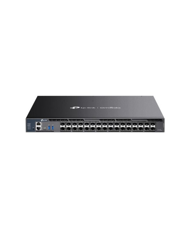 TP-LINK (SX6632YF) Omada 26-Port 10G Stackable L3 Managed Aggregation Switch with 6 25G Slots, USB