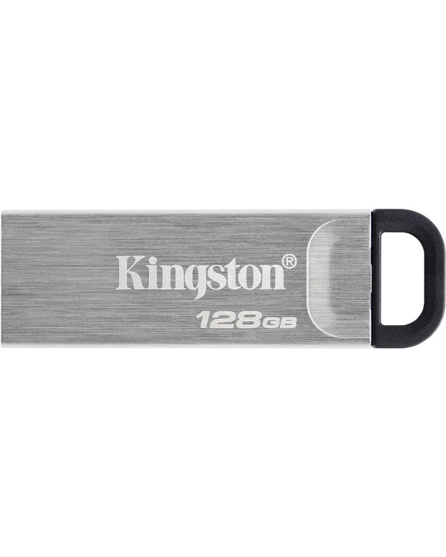 Kingston 128GB DataTraveler Kyson USB 3.2 Gen1 Memory Pen, Metal Capless Design, R/W 200/60 MB/s