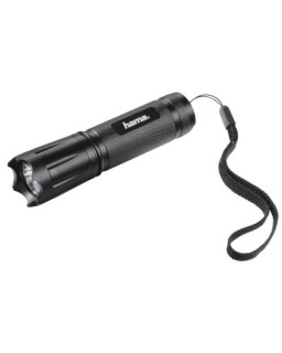 Hama (Classic C-118) 100 Lumen LED Torch, 110m Range, IP54 Splash/Dust Proof, Black