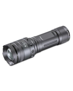 Hama (Ultra Pro) 1000 Lumen LED Torch, 200m Range, Adjustable Beam Focus, Shockproof, Aluminium, Black