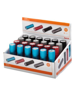 Hama (FL-60) LED Torch x24 Multipack, 25 Lumen, Hand Strap, Various Colours, Display Case