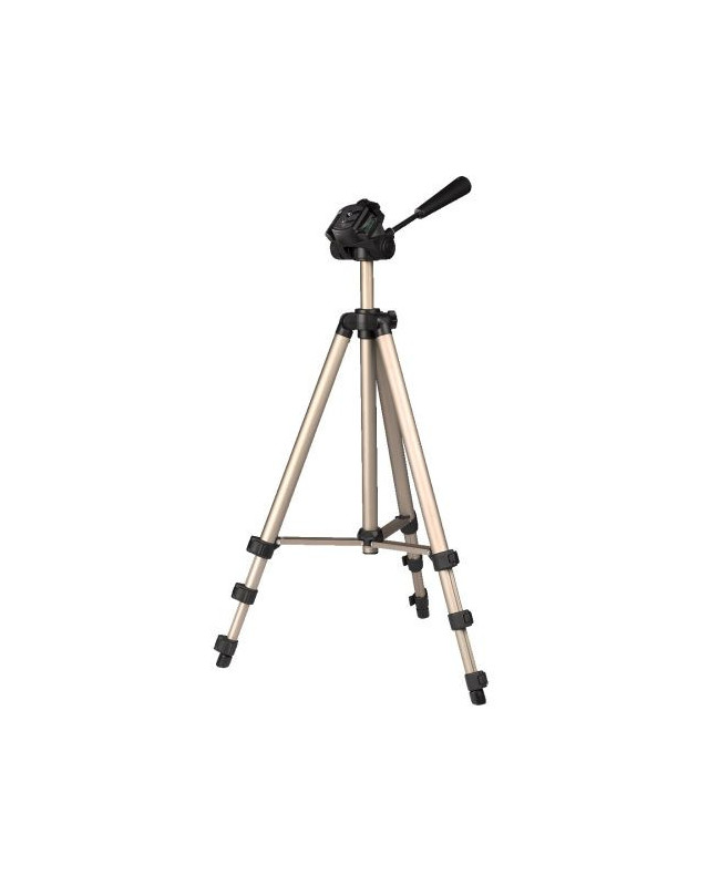 Hama (Star 75) Camera Tripod, 3D Tilt Head, 125cm Max Height, 6.4mm Thread, Quick-Release Plate, Spirit Level, Bag