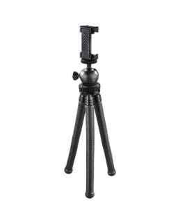 Hama (FlexPro) 3-in-1 Camera/Phone/GoPro Compact Tripod, Ball Head, 360° Bendable Legs, 27cm Max Height