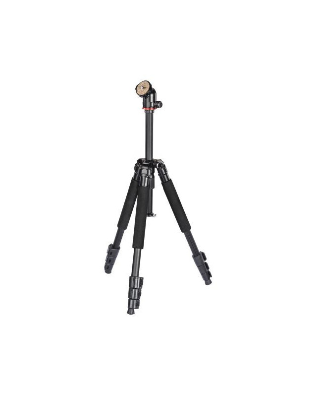 Hama (Traveller 117 Ball) Compact Camera Tripod, 3-Way Ball Head, 117cm Max Height, 6.4mm Thread, Bag